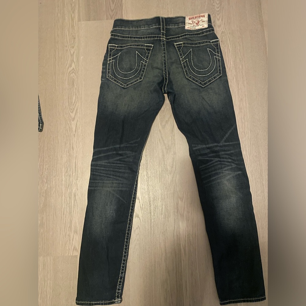 True Religion Dark Wash Skinny Jeans for Men